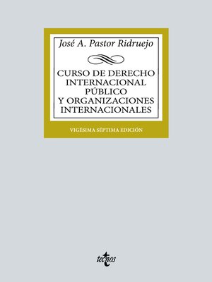 cover image of Curso de Derecho Internacional Público y de Organizaciones Internacionales